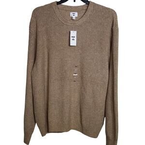 Mode of One Men's Long-Sleeve Relaxed Crewneck Sweater, Tannin XXL $70